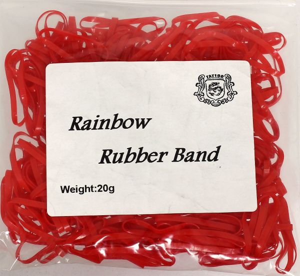 20g Maschinengummis in rot für Tattoomaschinen ca. 240 Stück Rainbow Rubber Band Gummiband