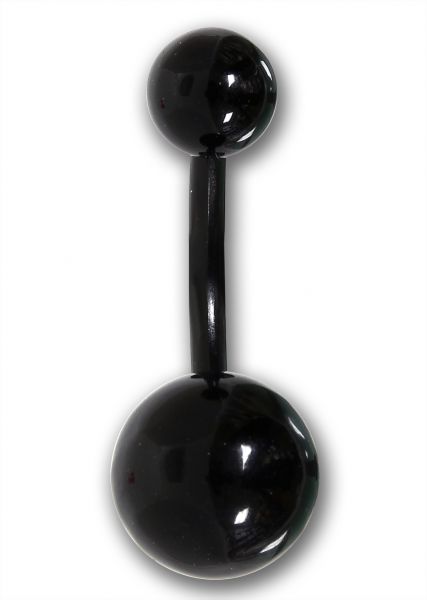 Bauchnabelpiercing 1,6 x 8 mm aus schwarzem Acryl Flexibel Navel Piercing Bauchnabel