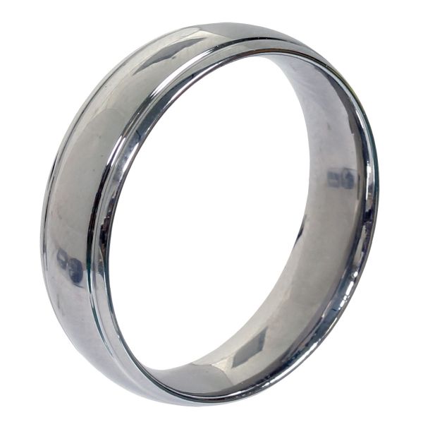 Edelstahl Ring mit 2 Riefen hochglanzpoliert in verschiedenen Größen Verlobungsring