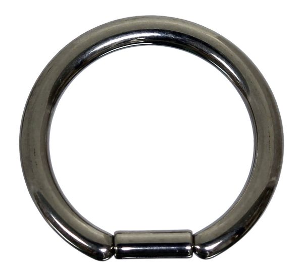 Bar Closure Ring - 1,2 / 1,6 mm aus stahlfarbenem Titan - Segmentring Piercingring